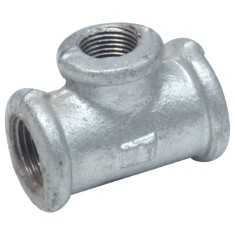 Teu redus din zinc pentru apa, 1/2&quot; x 3/8&quot;