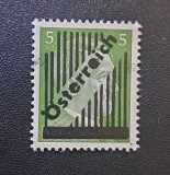 Austria (Ocupația Aliată) 1945 "Hitler" (5 Pfennig) cu Supratipar "&Ouml;sterreich" și Anulare Tip "Grilaj / Bare Verticale" (Gitteraufdruck) - Cod: -TG1