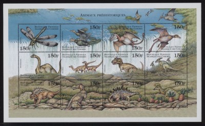 COMORES 1999 FAUNA ANIMALE PREISTORICE DINOZAURI foto