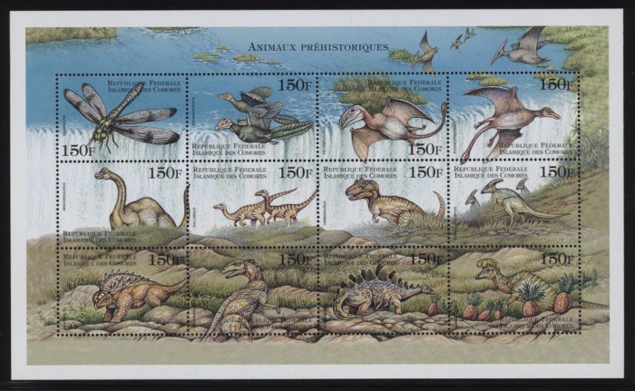 COMORES 1999 FAUNA ANIMALE PREISTORICE DINOZAURI