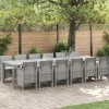 VidaXL Set masă grădină 13 pcs Gri deschis Set pentru 12 persoane