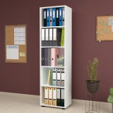 B&uuml;cherregal Vara 178x49x30cm Wei&szlig; [en.casa] HausGarden Leisure, [en.casa]