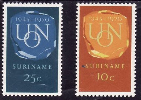 C1625 - Surinam 1970 - ONU 2v. neuzat,perfecta stare