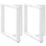 vidaXL Picioare de masă &icirc;n formă de T, 2 buc., alb, 80x35x(72-73) cm, oțel 4013061