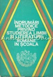 Indrumari Metodice Privind Studierea Limbii Si Literaturii Romane In Scoala