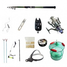 Set pescuit sportiv cu lanseta 3,6m cool angel, mulineta baitrunner bobo2000, senzor