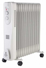 Pachet promotional Radiator electric portabil cu ulei ,13 elementi, 2500W + Prelungitor 5 prize, 3m Well foto