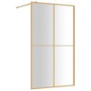 Paravan de dus walk-in auriu 115x195 cm sticla ESG transparenta