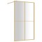 Paravan de dus walk-in auriu 115x195 cm sticla ESG transparenta