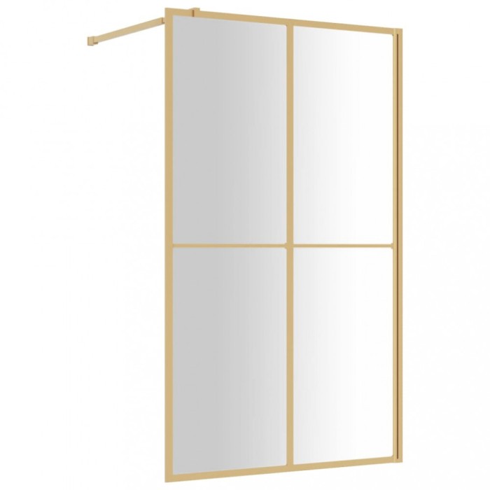 Paravan de dus walk-in auriu 115x195 cm sticla ESG transparenta