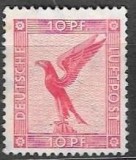 Timbru Germania Republica de la Weimar 1922 Poștă Aeriană Vultur &icirc;n Zbor 10 Pf Neștampilat - A007