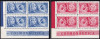 ROMANIA 1963 LP 563 COSMONAUTICA VOSTOK 5 SI 6 BLOCURI DE 4 TIMBRE MNH, Nestampilat