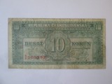 Cehoslovacia 10 Korun 1945,bancnota din imagini