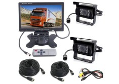 Camere Video Auto Marsarier cu ecran de 7 inch, suport si telecomanda, 18 LED-uri IR, calitate HD, 12-24V