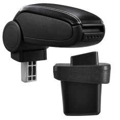 [pro.tec] Marca specifica pentru cotiera auto Volkswagen Golf 7 - cotiera auto - cu compartiment pentru depozitare - imitatie piele - negru, cu cusatu foto