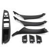 Set 4 manere + 3 ornamente usi interioare, potrivite BMW Seria 5 F10 F11 - Negru