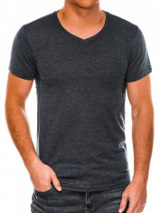 Tricou slim fit barbati S1041 - negru foto