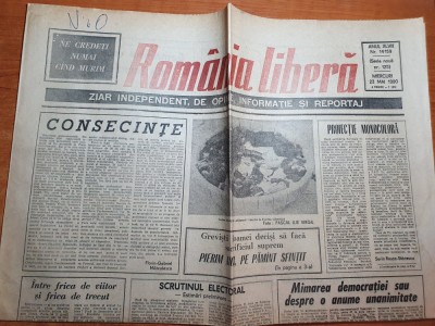 romania libera 23 mai 1990-scutinul electoral-estimari preliminare foto