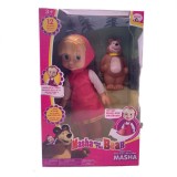 Set Papusi Masha si Ursul, Masha cu Scufita Roz, Ursul, Plastic