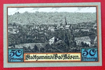 Germania notgeld 50 pfennig 1921 Bad Kosen ** foto