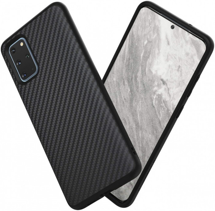 Husa pentru Samsung Galaxy S20 Plus,Perfect Fit,cu insertii de carbon, negru,NOU