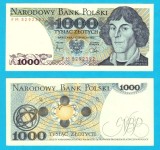 Polonia (p#146) 1000 Zloti 1982 UNC- 'Copernicus' serie: FM 5292392; (ROG CITITI DETALIILE!)