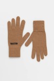 Moschino mănuși cu l&acirc;nă culoarea maro, M3326 65444