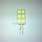 Bec cu LEDuri tip BULB 12 SMD LED G4 2W Lumina Alba Rece