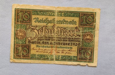 Germania - 10 Mark / mărci (1920) Berlin R8111 foto