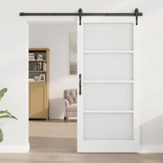 Ușă Interioară cu Sticlă ORKDAL Alb 93 x 202 cm foto