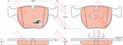 Set placute frana,frana disc BMW X5 (E53) (2000 - 2006) TRW GDB1261 foto
