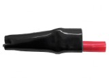 Bornă crocodil 10A max. 7,9mm neagră