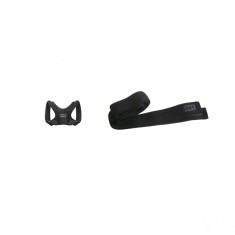Set 2 piese corector de postura si banda de antrenament Optimaux, marime universala, neopren, nylon, negru