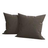 Set 2 huse pernute decorative din catifea cu fermoar, 45x45 cm, Madison, densitate 700 g/ml, Wood brown