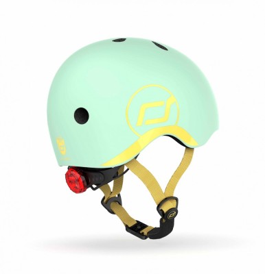 Casca de protectie pentru copii, sistem de reglare magnetic cu led, XXS-S, 45-51 cm, 1 an+, Kiwi, Scoot Ride foto