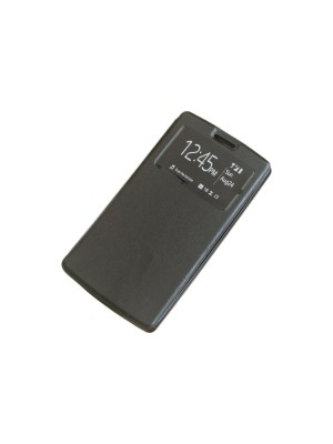 Husă Flip Carte Lenovo K4 Note &amp;ndash; Cu Fereastră Inteligentă, TPU + Piele Ecologică, Negru foto