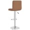 Scaun de bar, maro, material textil - 4