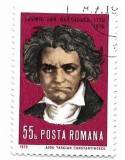Romania (355) - 200 de ani de la nasterea lui Ludwig van Beethoven, 1970 - obliterata, Muzica, Stampilat