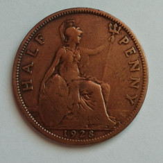 M3 C50 - Moneda foarte veche - Anglia - Half penny - 1928