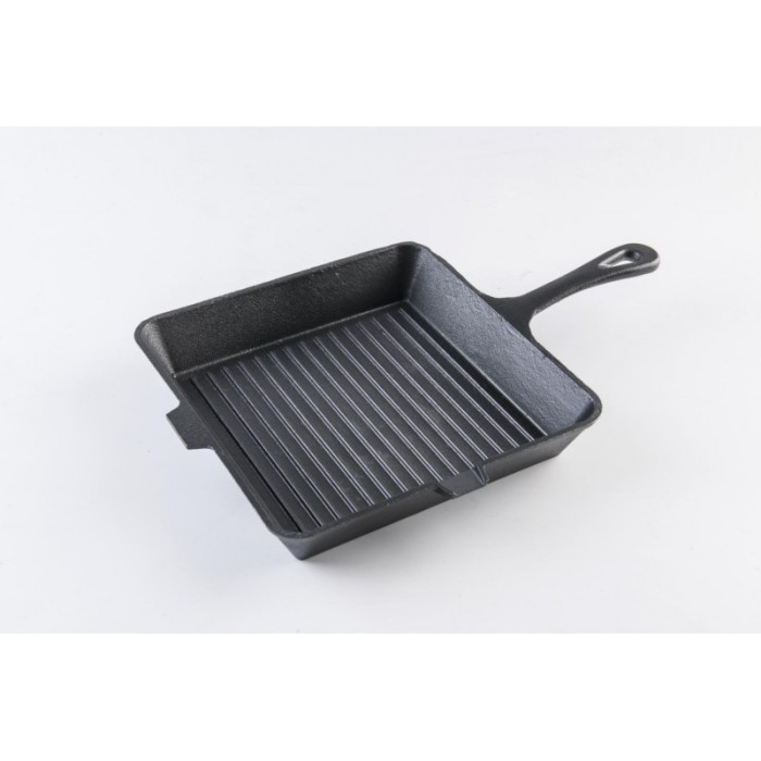 Tigaie Grill Vanora Home, 25 x 4.7 cm, fonta, strat antiaderent, Negru