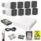 Sistem Supraveghere Analog Hikvision 3K 8 Camere cu Dual Light, Audio Bidirectional, DVR 8 Canale cu Deep Learning, HDD 1TB si Accesorii Montaj Safety