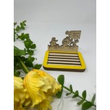 Suport pentru sapun cu design de iepure si morcov din placaj de plop - Eco-friendly