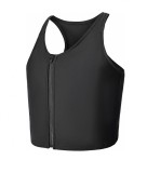 Cumpara ieftin Corset transgender Wonababi Chest Binder, cu fermoar central, negru, XXL - OUTLET