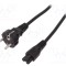 Cablu CEE 7/7 (E/F) mufe IEC C5 mamă 1,2m negru 10A 250V DIGITUS