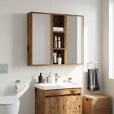 vidaXL Dulap de perete pentru baie cu raft Lemn vechi 20 x 14 x 70 cm 889301