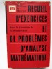 Recueil d&#039;exercices et de problemes d;analyse mathematique - Demidovitch