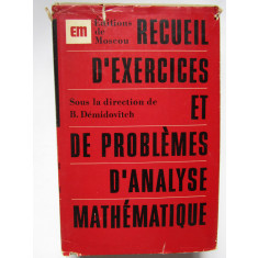 Recueil d&#039;exercices et de problemes d;analyse mathematique - Demidovitch
