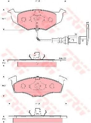 Set placute frana,frana disc SKODA FABIA I Combi (6Y5) (2000 - 2007) TRW GDB1586 foto