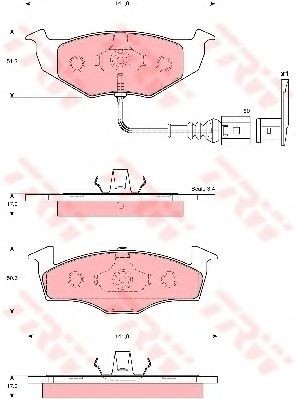 Set placute frana,frana disc VW POLO (9N) (2001 - 2012) TRW GDB1586 foto