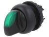 Comutator rotativ 22mm verde